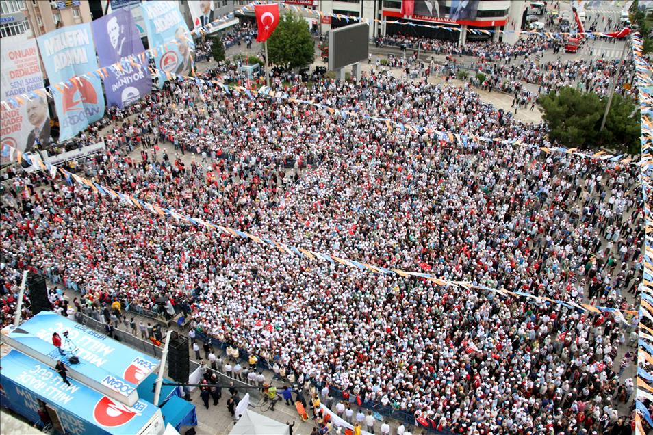 Cumhurbaşkanı adayı ve Başbakan Erdoğan Samsun'da