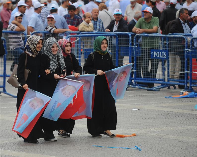 Cumhurbaşkanı adayı ve Başbakan Erdoğan Samsun'da
