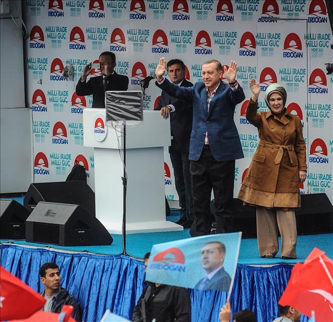 Cumhurbaşkanı adayı ve Başbakan Erdoğan, Samsun'da