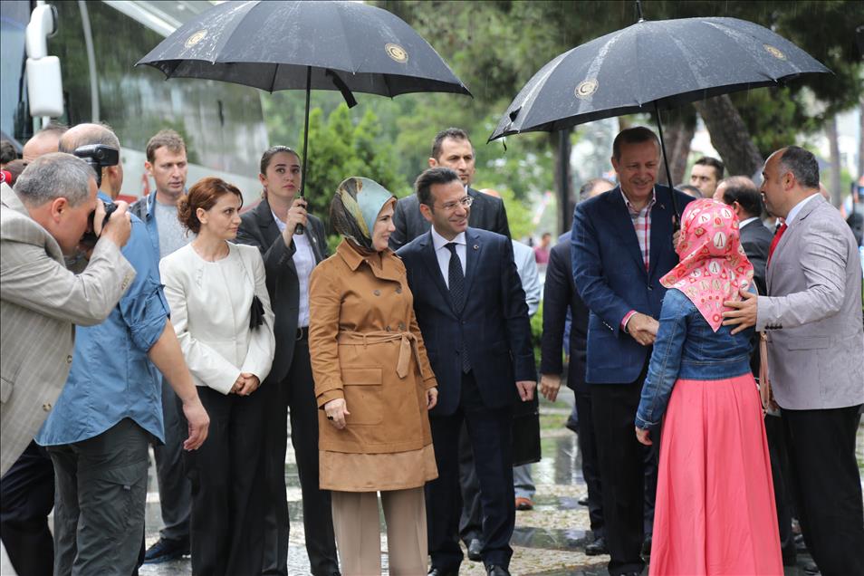 Cumhurbaşkanı adayı Erdoğan Samsun'da