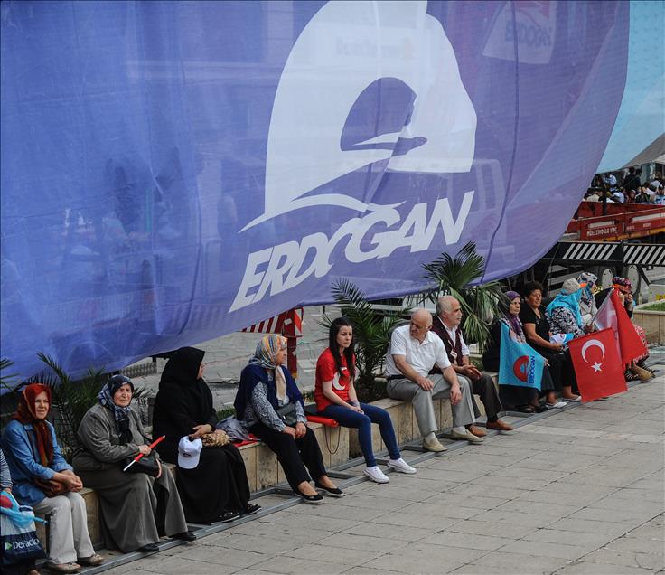 Cumhurbaşkanı adayı ve Başbakan Erdoğan Samsun'da