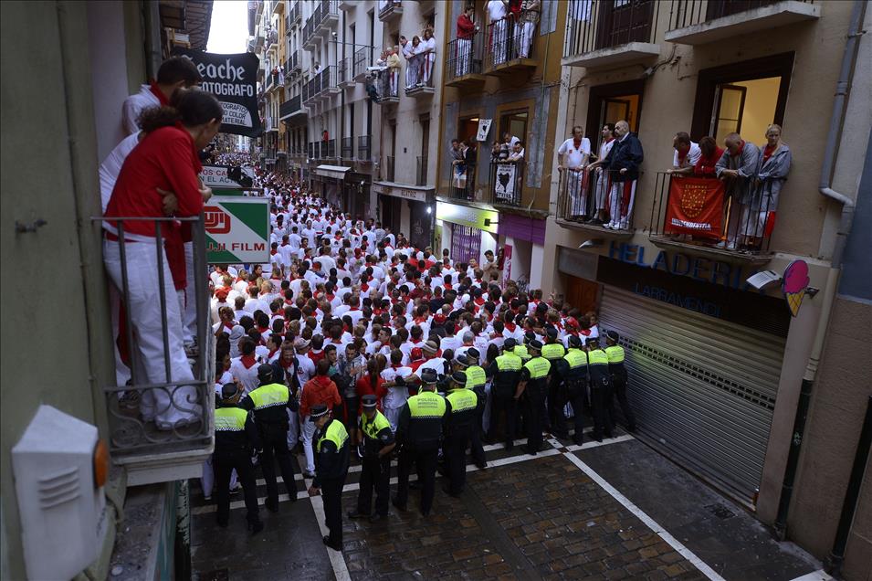 San Fermin'de boğa koşusu yapıldı