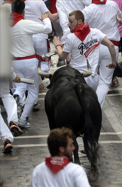 San Fermin'de boğa koşusu yapıldı