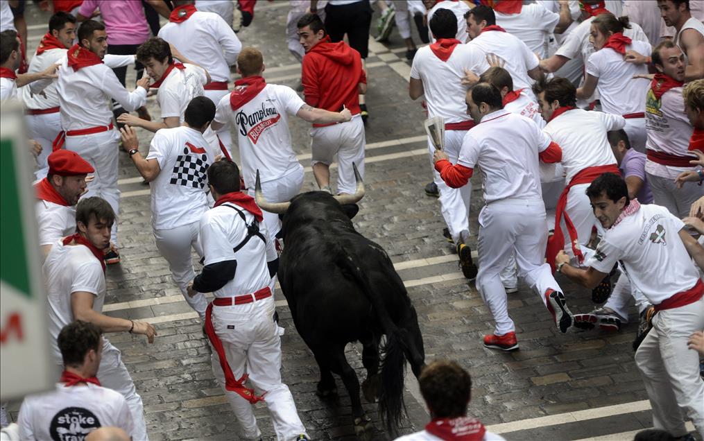 San Fermin'de boğa koşusu yapıldı