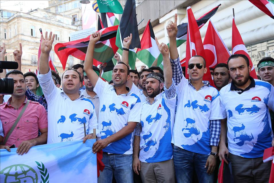Turkey's IHH protest over Israeli airstrikes in Gaza