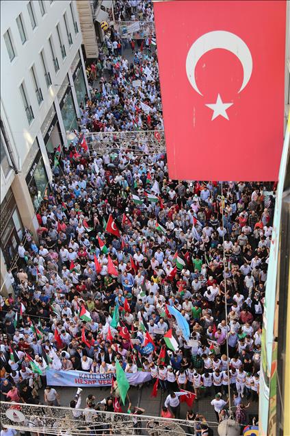Beyoğlu'nda Gazze protestosu