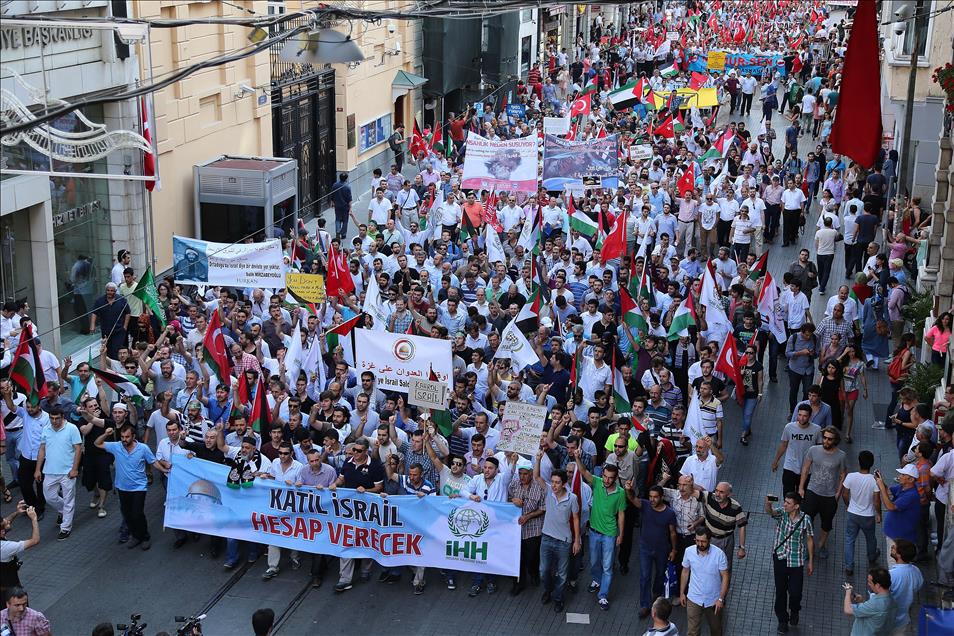 Beyoğlu'nda Gazze protestosu