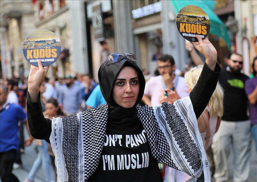 Beyoğlu'nda Gazze protestosu