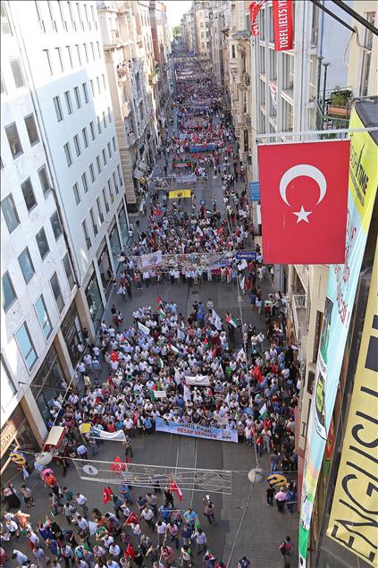 Beyoğlu'nda Gazze protestosu