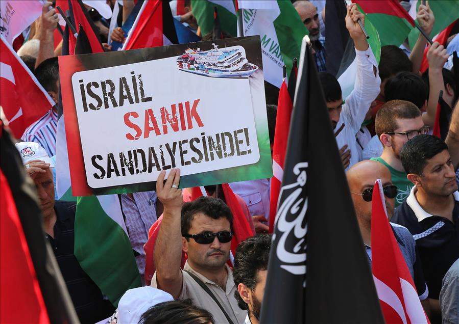 Turkey's IHH protest over Israeli airstrikes in Gaza