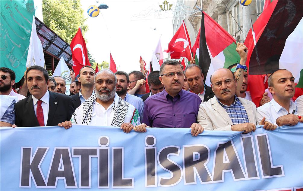 Beyoğlu'nda Gazze protestosu