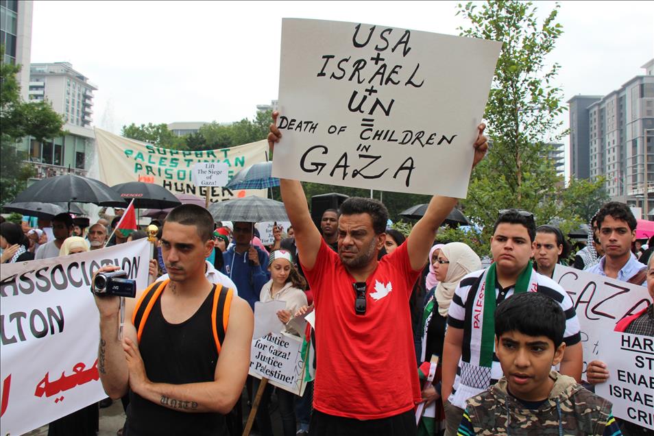 Kanada, Gazze için sokaklara döküldü