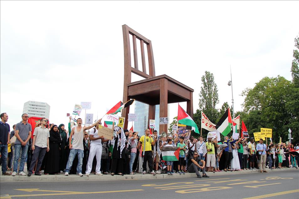 BM Cenevre Ofisi önünde protesto