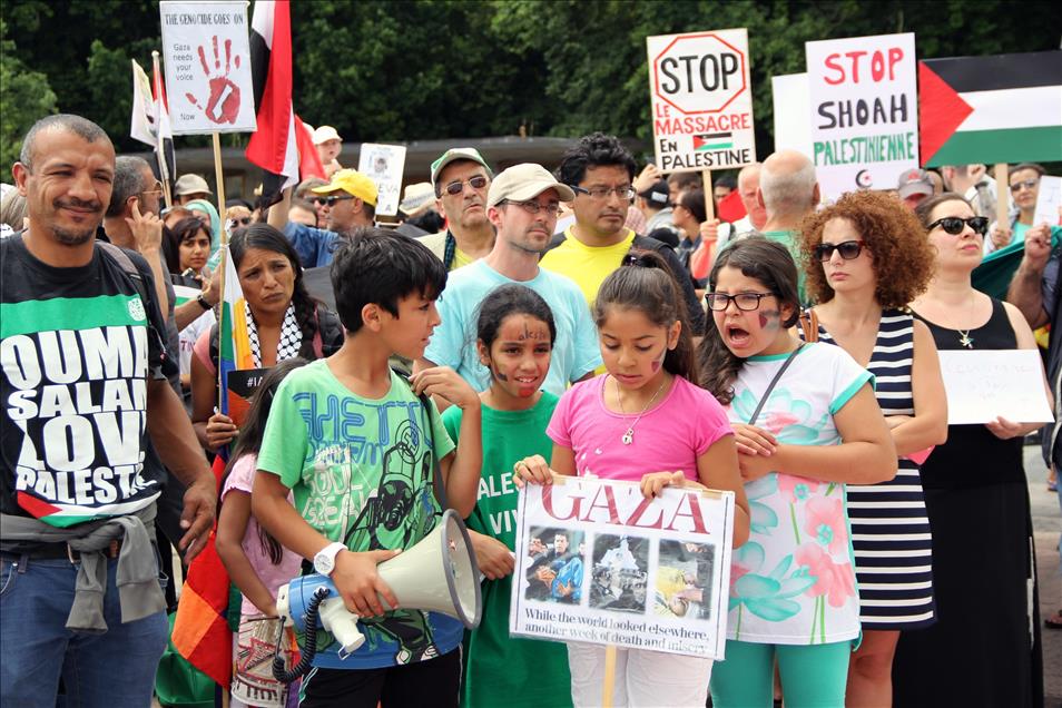 BM Cenevre Ofisi önünde protesto