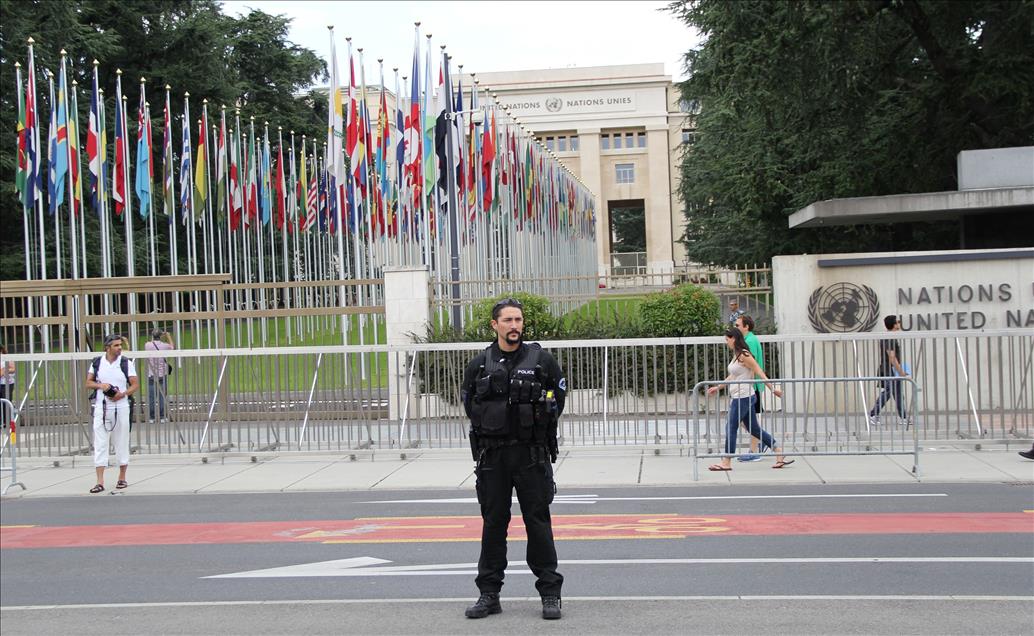BM Cenevre Ofisi önünde protesto