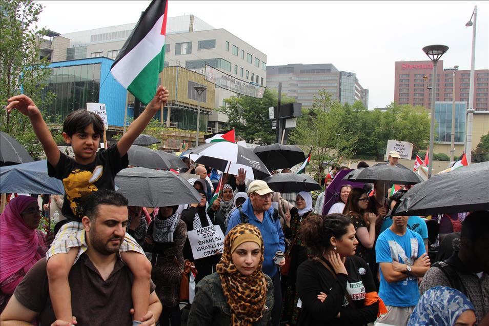 Kanada, Gazze için sokaklara döküldü