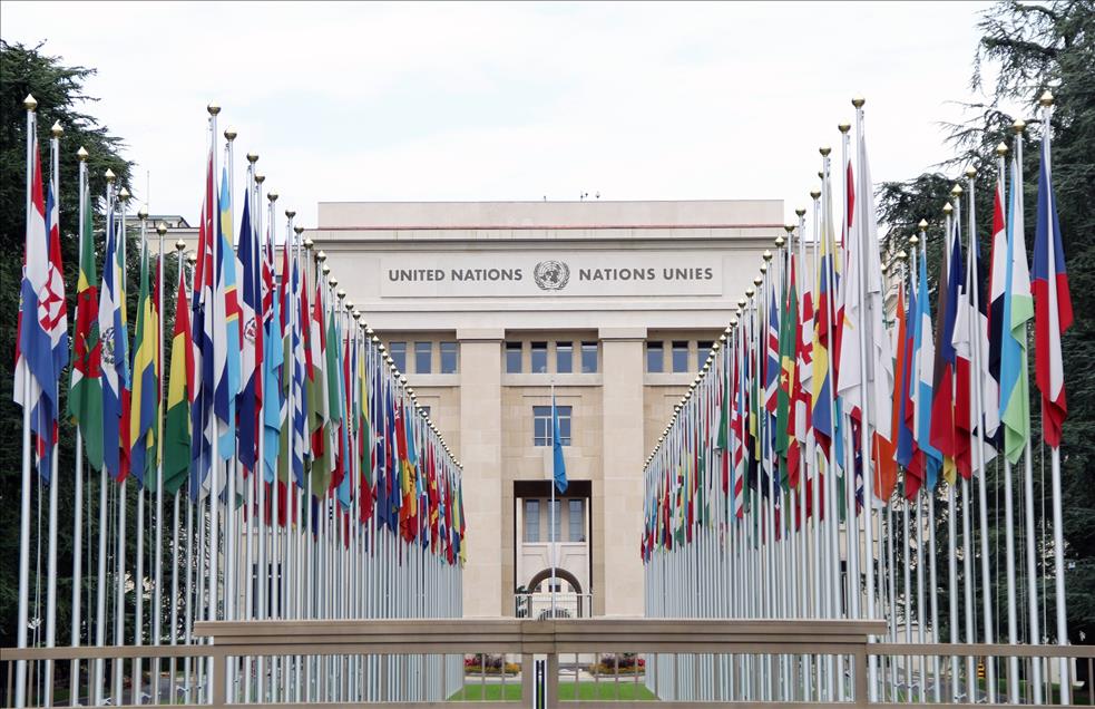 BM Cenevre Ofisi önünde protesto