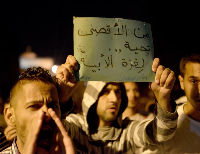 Kudüs'te Gazze'ye destek eylemi 