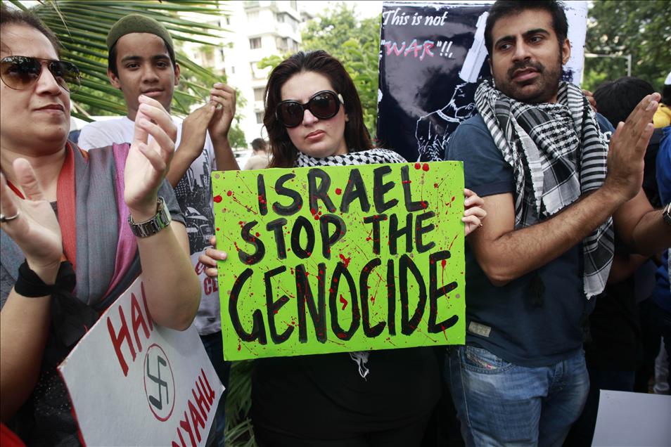 Hindistan'da İsrail protestosu