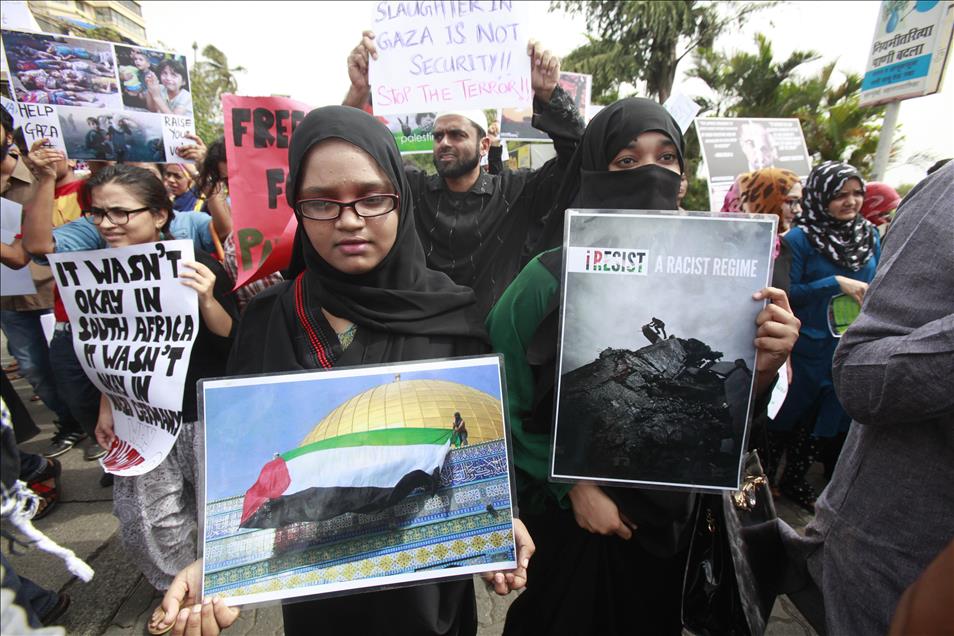 Hindistan'da İsrail protestosu
