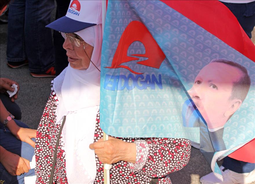 Cumhurbaşkanı adayı ve Başbakan Erdoğan Mersin'de