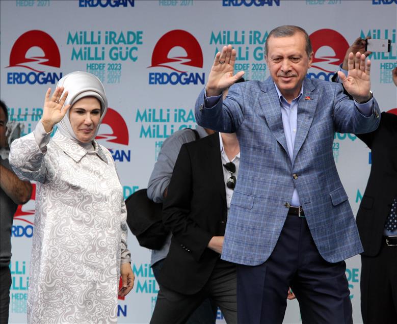 Cumhurbaşkanı adayı ve Başbakan Erdoğan Mersin'de