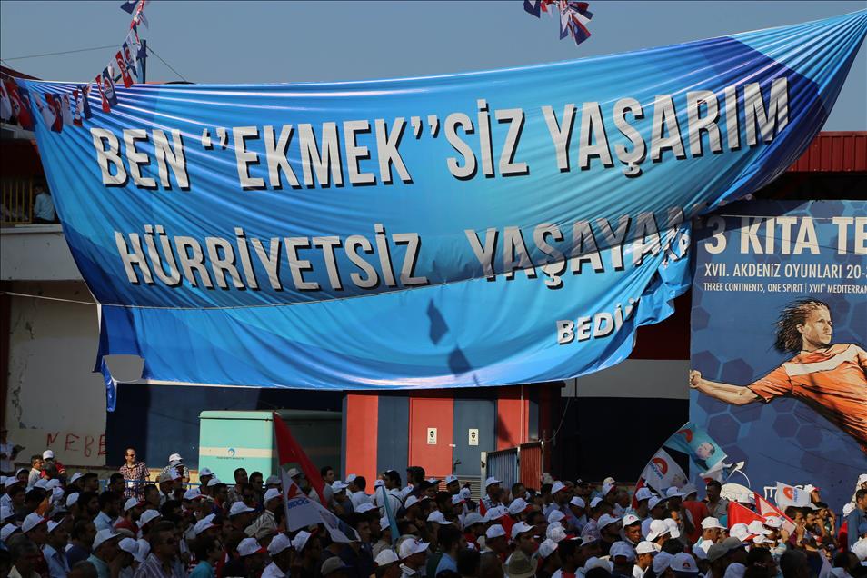 Cumhurbaşkanı adayı ve Başbakan Erdoğan Mersin'de