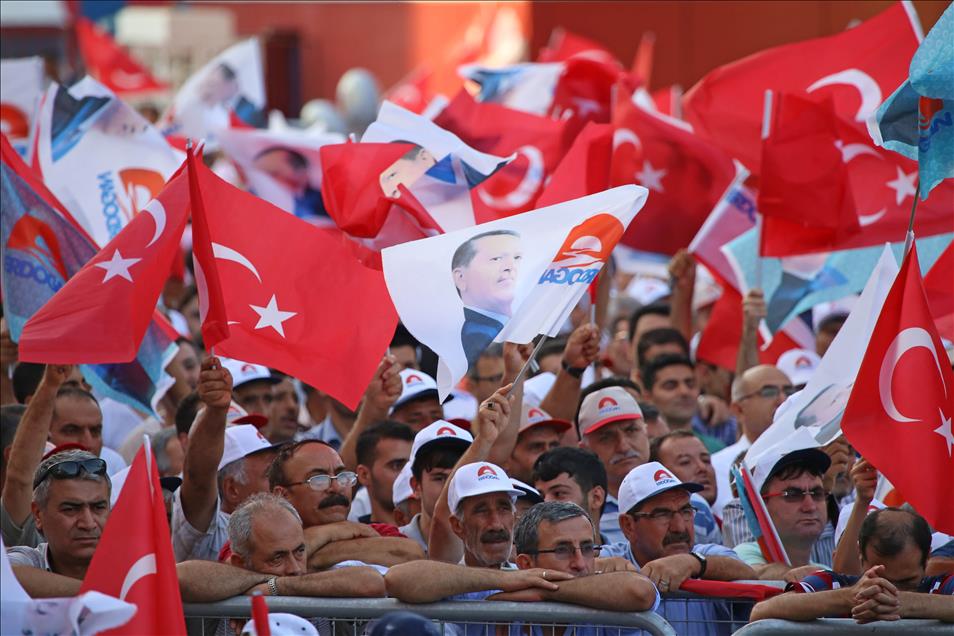 Cumhurbaşkanı adayı ve Başbakan Erdoğan Mersin'de