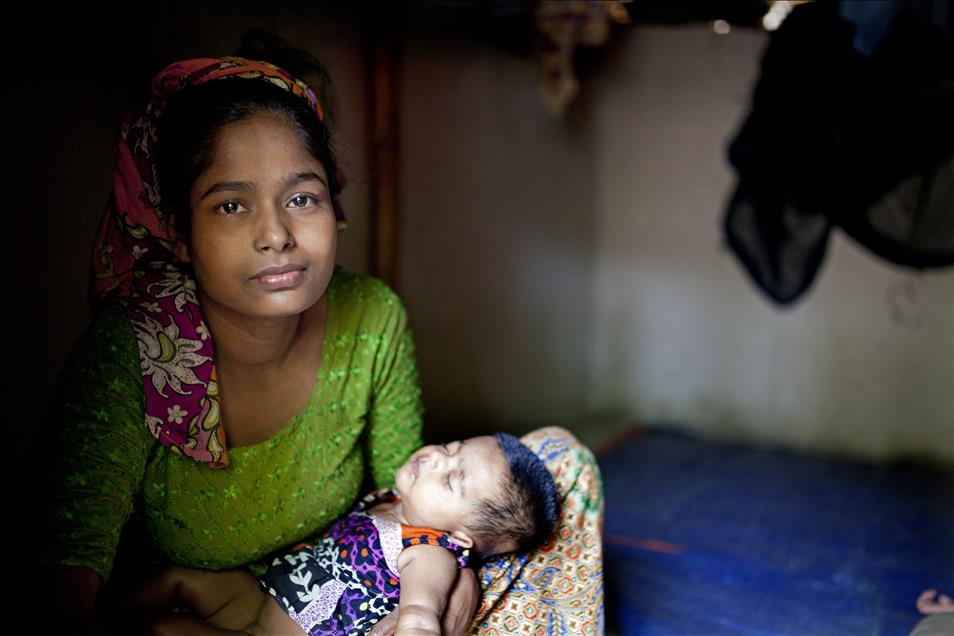 Refuge camp for Rohingya Muslims in Bangladesh