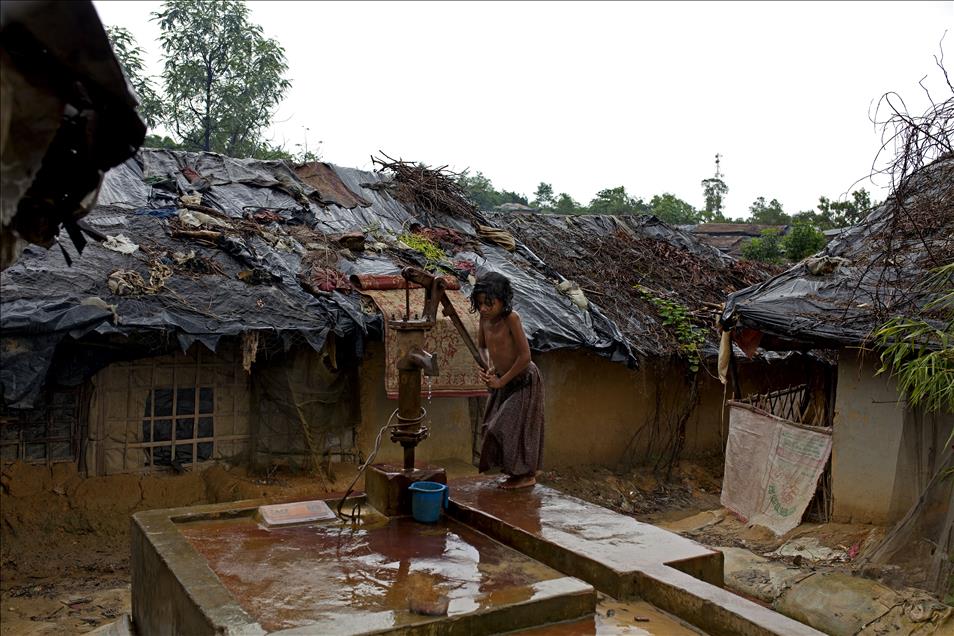 Refuge camp for Rohingya Muslims in Bangladesh