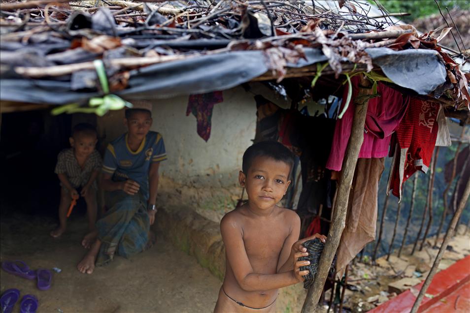 Refuge camp for Rohingya Muslims in Bangladesh