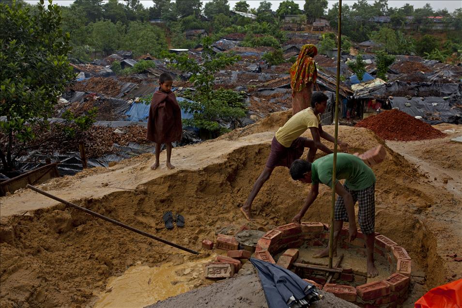 Refuge camp for Rohingya Muslims in Bangladesh