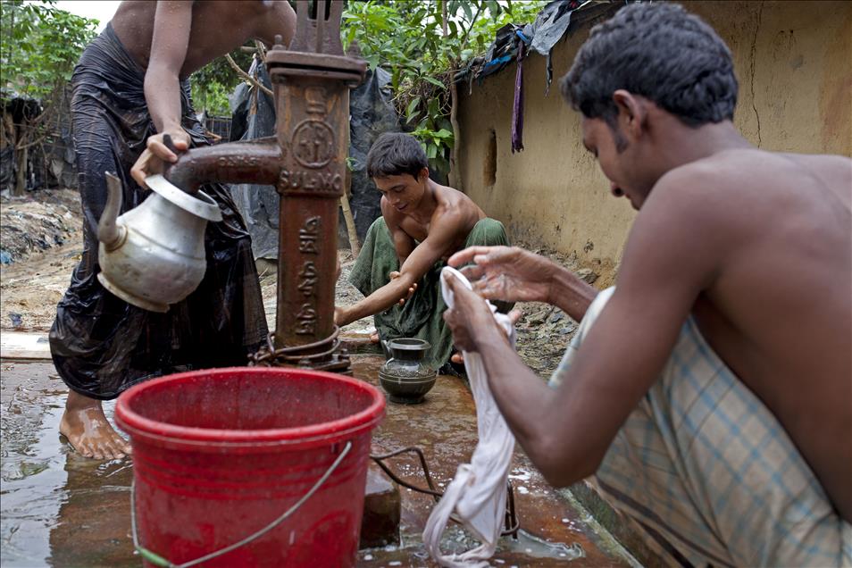 Refuge camp for Rohingya Muslims in Bangladesh