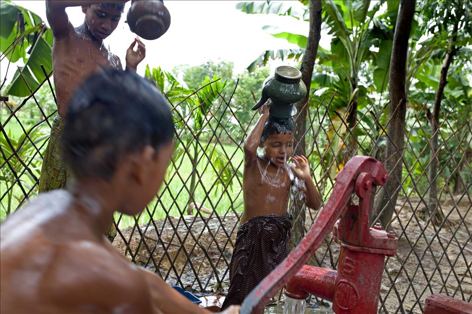 Refuge camp for Rohingya Muslims in Bangladesh