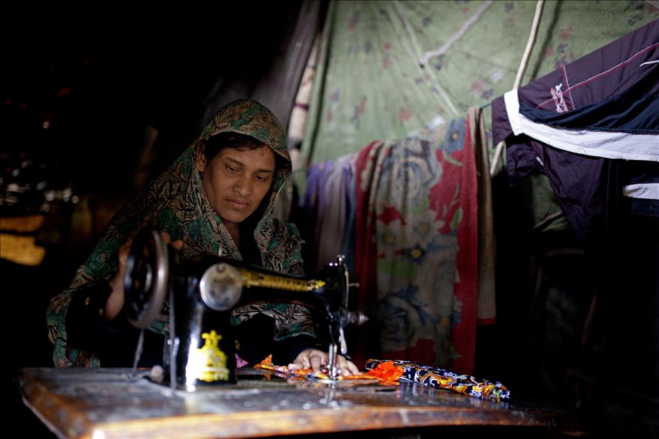 Refuge camp for Rohingya Muslims in Bangladesh