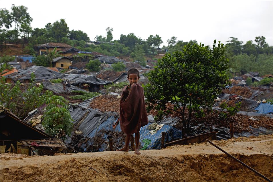 Refuge camp for Rohingya Muslims in Bangladesh