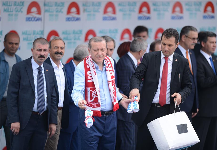 Cumhurbaşkanı adayı ve Başbakan Erdoğan Balıkesir'de