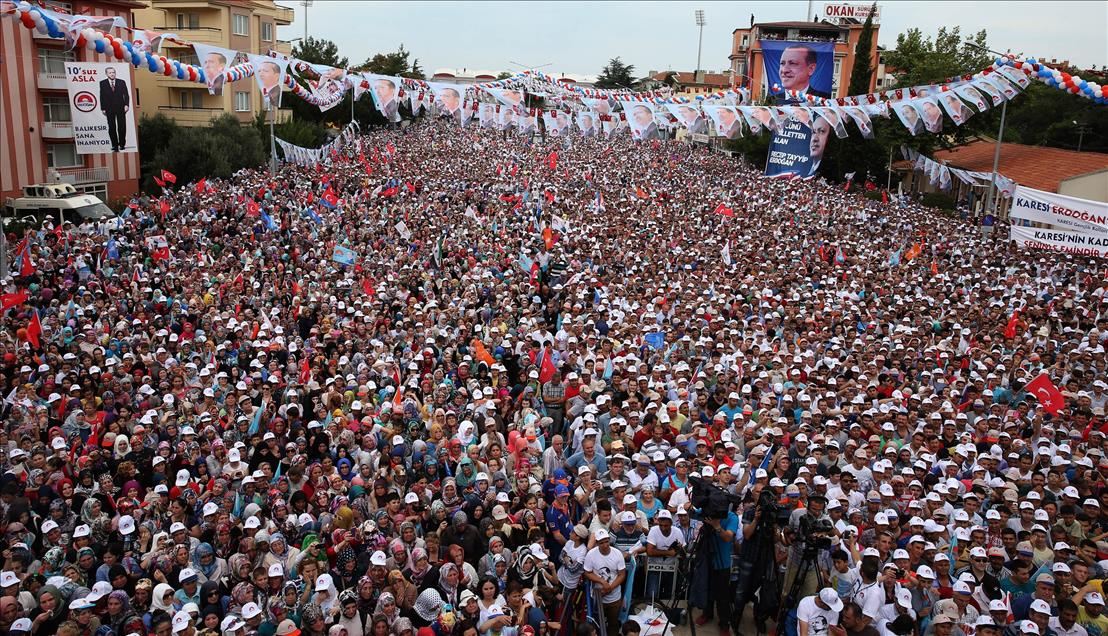 Cumhurbaşkanı adayı ve Başbakan Erdoğan, Balıkesir'de