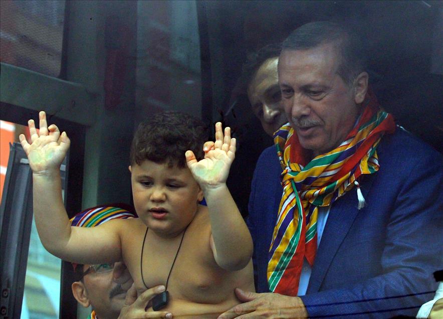 Cumhurbaşkanı adayı ve Başbakan Erdoğan, Balıkesir'de