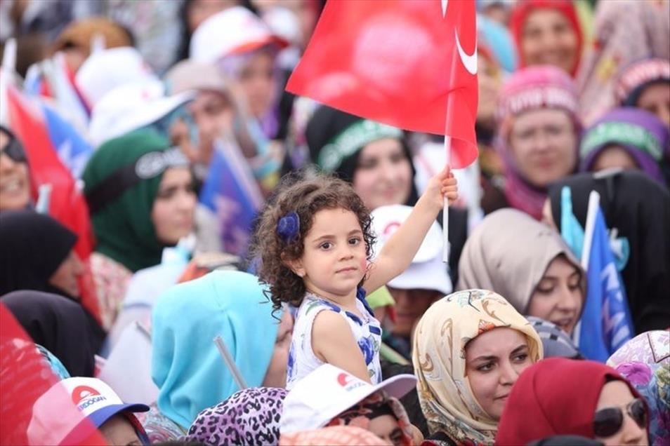 Cumhurbaşkanı adayı ve Başbakan Erdoğan'ın İstanbul mitingi