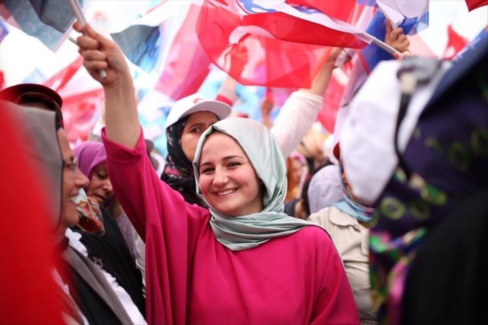 Cumhurbaşkanı adayı ve Başbakan Erdoğan'ın İstanbul mitingi