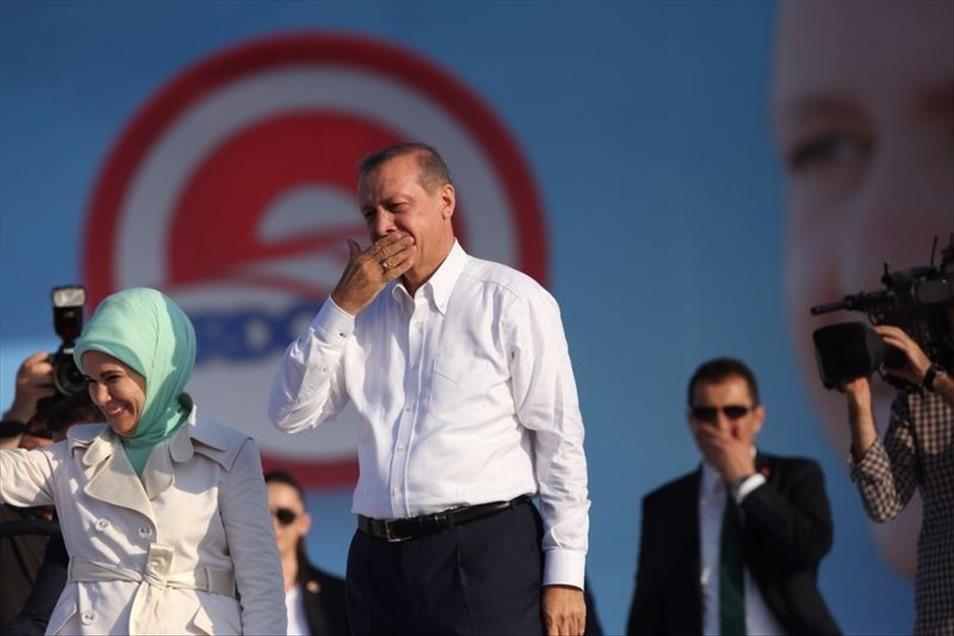 Cumhurbaşkanı adayı ve Başbakan Erdoğan'ın İstanbul mitingi