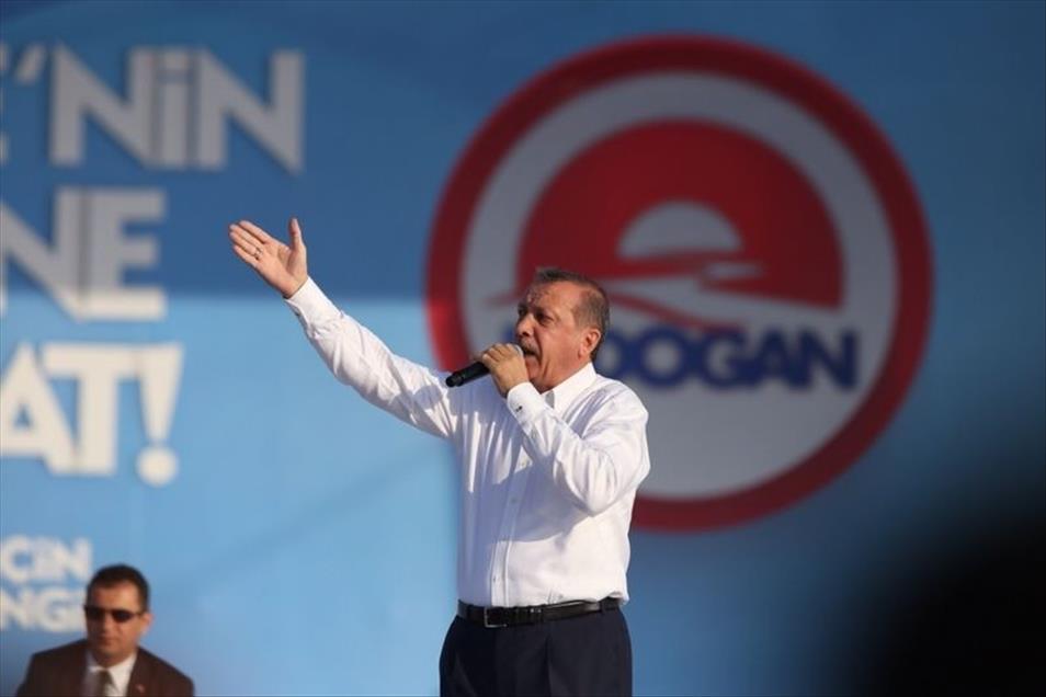 Cumhurbaşkanı adayı ve Başbakan Erdoğan'ın İstanbul mitingi