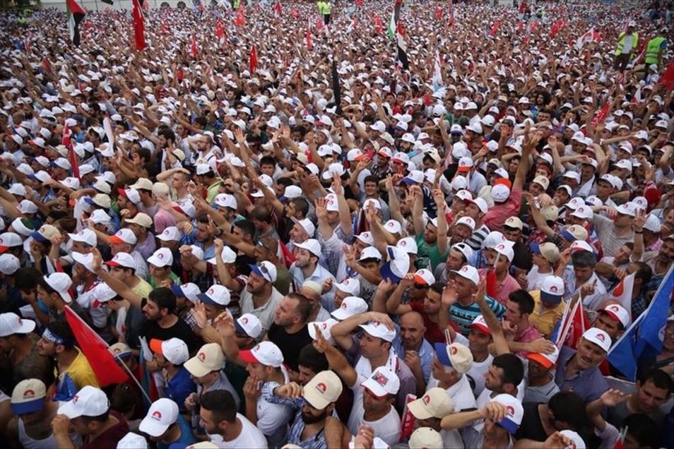 Cumhurbaşkanı adayı ve Başbakan Erdoğan'ın İstanbul mitingi