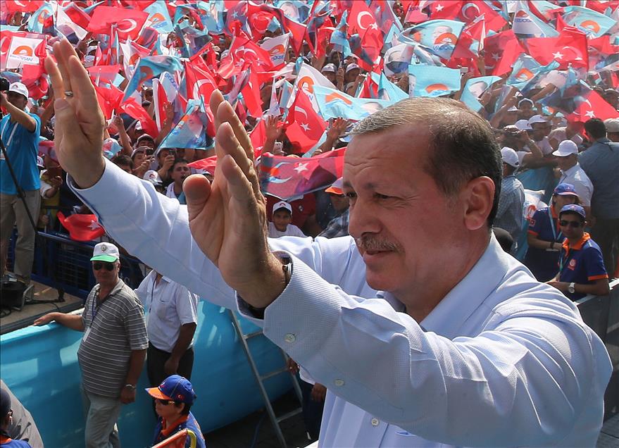 Cumhurbaşkanı Adayı ve Başbakan Erdoğan'ın Aydın mitingi