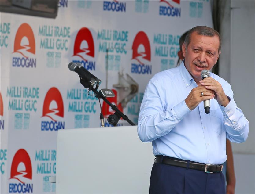 Cumhurbaşkanı Adayı ve Başbakan Erdoğan'ın Aydın mitingi
