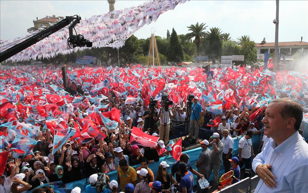 Cumhurbaşkanı Adayı ve Başbakan Erdoğan'ın Aydın mitingi