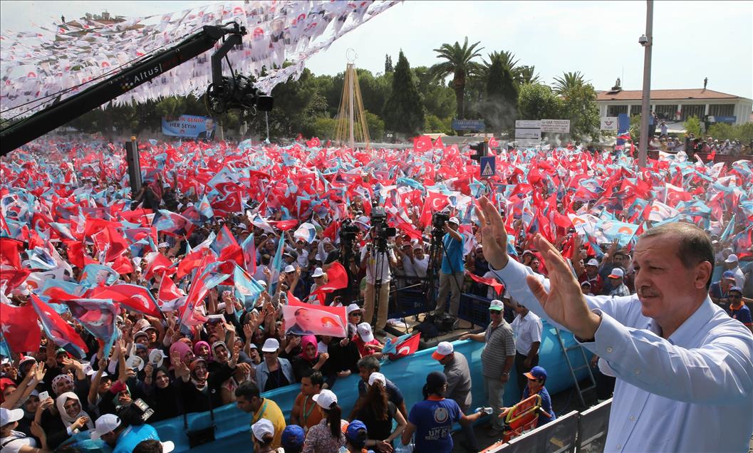 Cumhurbaşkanı Adayı ve Başbakan Erdoğan'ın Aydın mitingi
