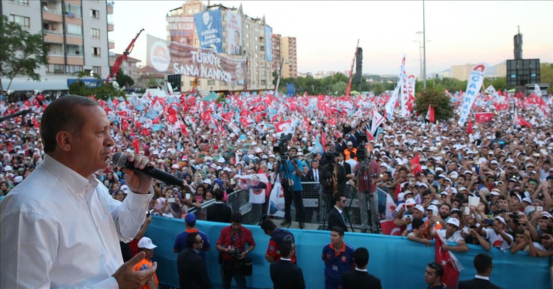 Cumhurbaşkanı adayı ve Başbakan Erdoğan, Ankara'da