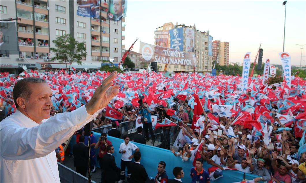 Cumhurbaşkanı adayı ve Başbakan Erdoğan, Ankara'da